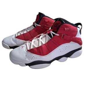 Nike Air Jordan 6 Rings Mens size 12 White/Carmine Basketball Lifestyle Sneakers